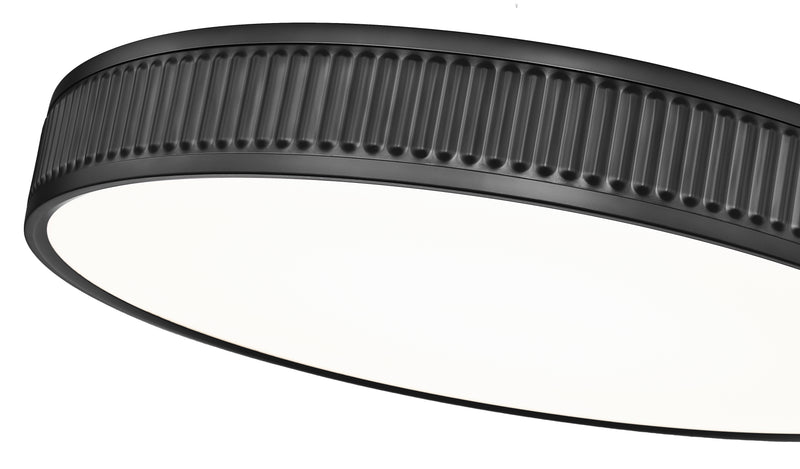 Stari 1 Light 20.75" Flush Mount in Matte Black