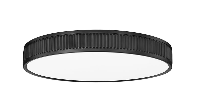 Stari 1 Light 20.75" Flush Mount in Matte Black