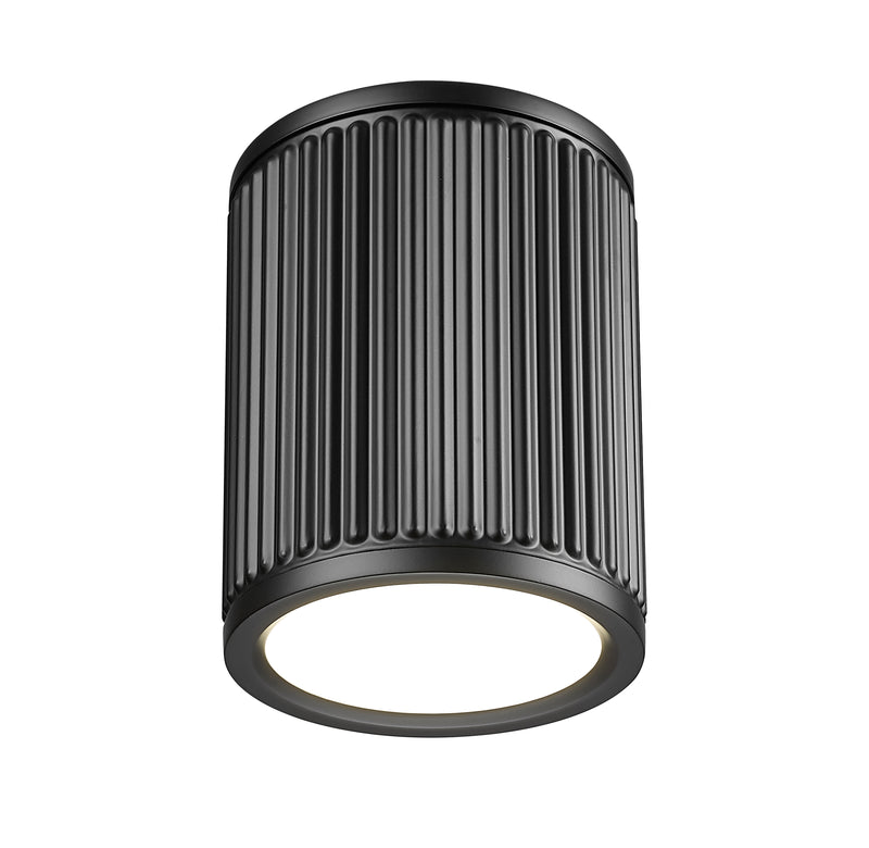 Stari 1 Light 6.25" Flush Mount in Matte Black