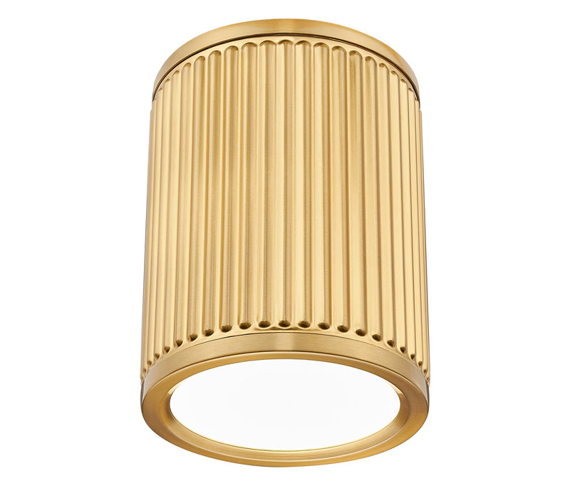 Stari 1 Light 6.25" Flush Mount in Modern Gold