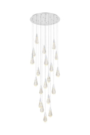 Amora 32" 20-Light Chandelier in Chrome And Clear