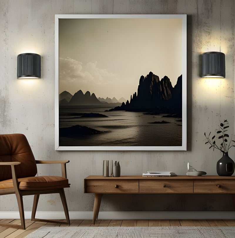 Stari 1 Light 8" Wall Sconce in Matte Black in a room setting