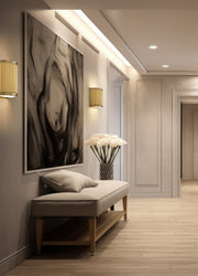 Stari 1 Light 8" Wall Sconce in Modern Gold in a room setting
