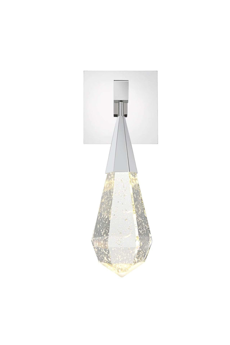Amora 5" LED Wall Sconce in Chrome And Clear