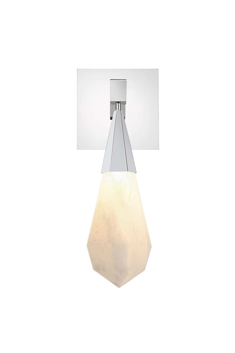 Amora 5" LED Wall Sconce in Chrome And Frosted White