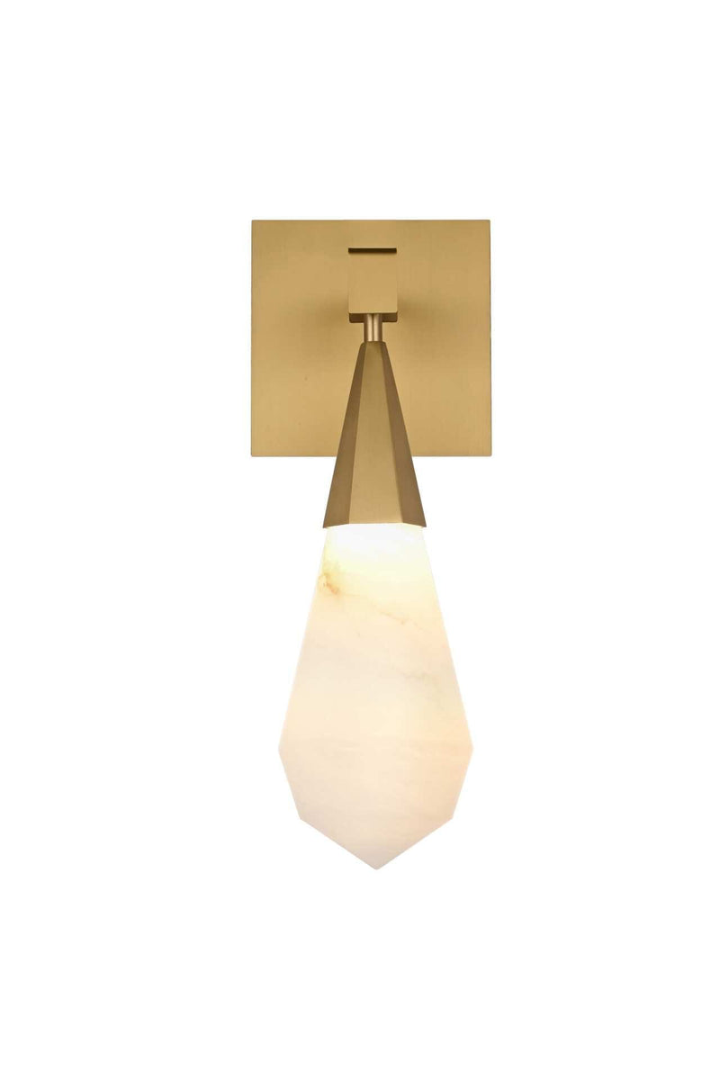 Amora 5" LED Wall Sconce in Satin Gold And Frosted White