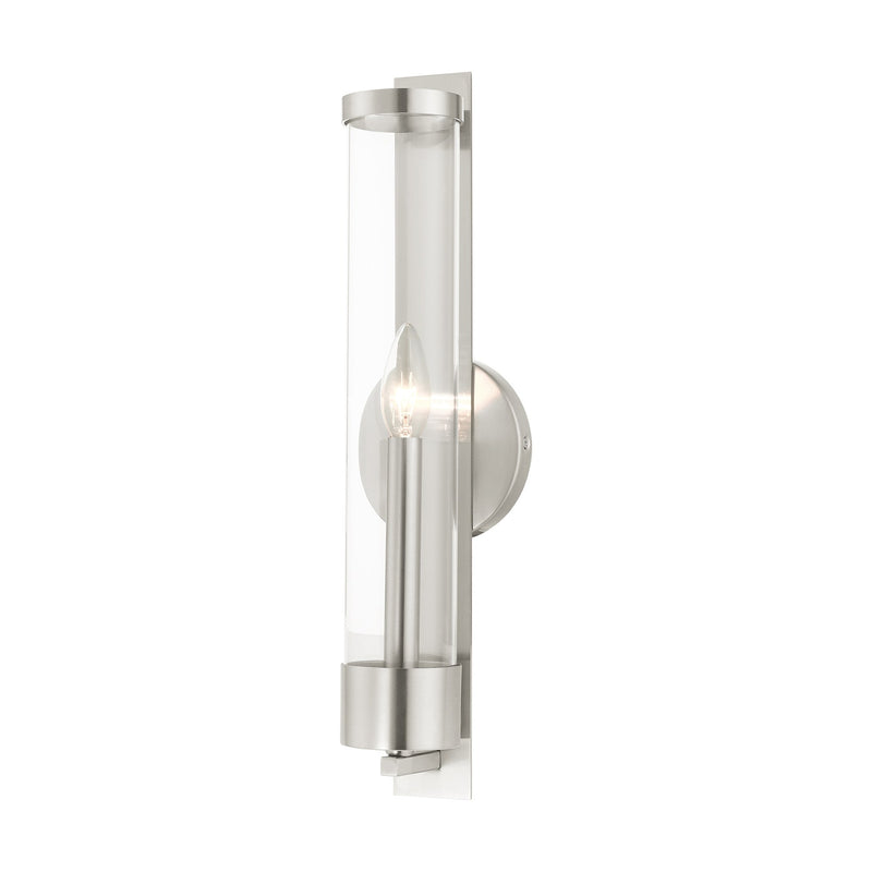 Castleton Tall ADA Wall Sconce in Brushed Nickel
