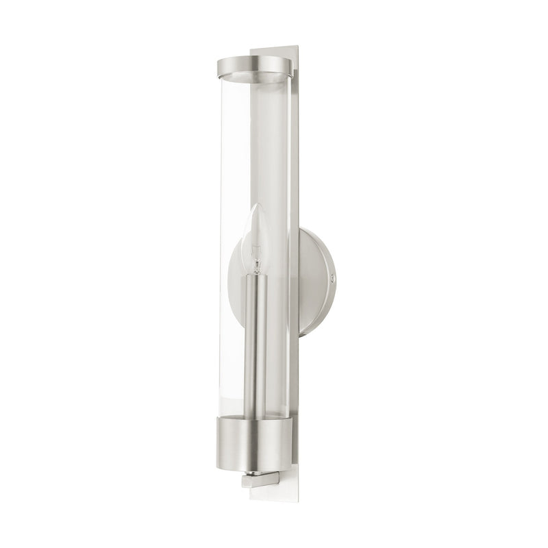 Castleton Tall ADA Wall Sconce in Brushed Nickel