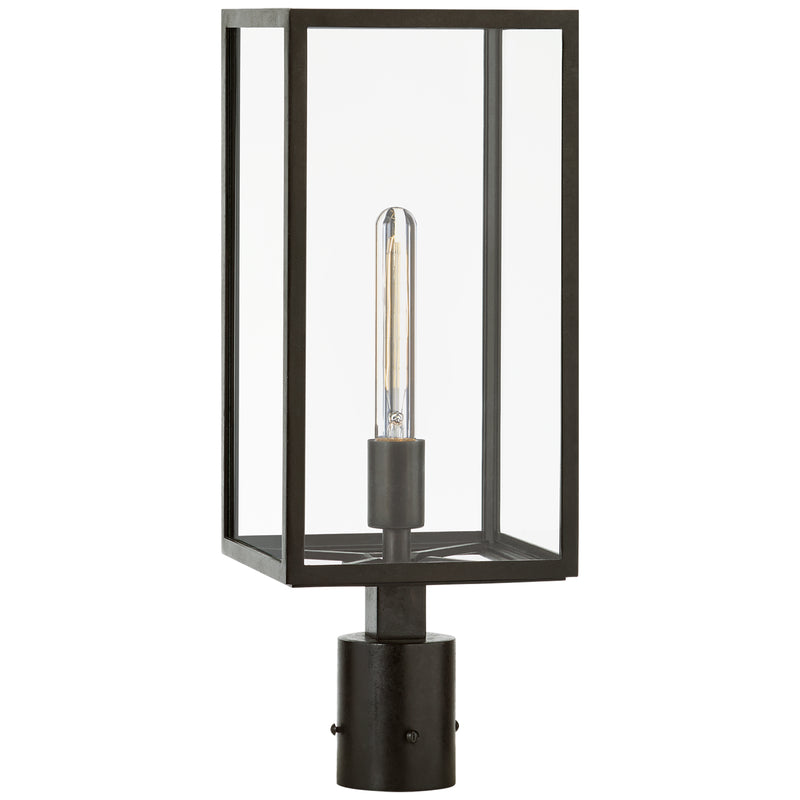 Fresno One Light Post Mount in Aged Iron