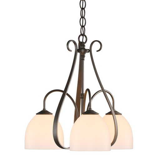 Sweeping Taper 3-Light 18.4" Chandelier in Bronze