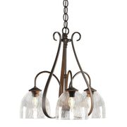 Sweeping Taper 3-Light 18.4" Chandelier in Bronze