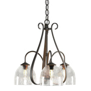 Sweeping Taper 3-Light 18.4" Chandelier in Dark Smoke