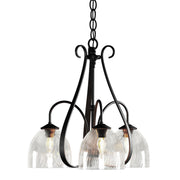 Sweeping Taper 3-Light 18.4" Chandelier in Black
