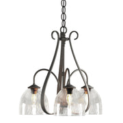 Sweeping Taper 3-Light 18.4" Chandelier in Natural Iron