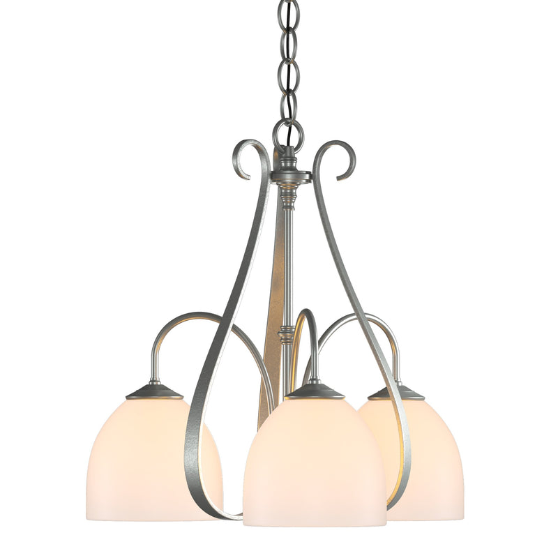 Sweeping Taper 3-Light 18.4" Chandelier in Vintage Platinum