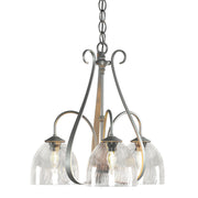Sweeping Taper 3-Light 18.4" Chandelier in Vintage Platinum