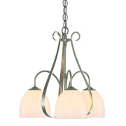 Sweeping Taper 3-Light 18.4" Chandelier in Sterling