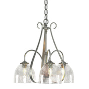 Sweeping Taper 3-Light 18.4" Chandelier in Sterling