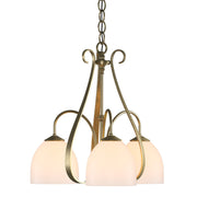 Sweeping Taper 3-Light 18.4" Chandelier in Modern Brass