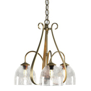 Sweeping Taper 3-Light 18.4" Chandelier in Modern Brass