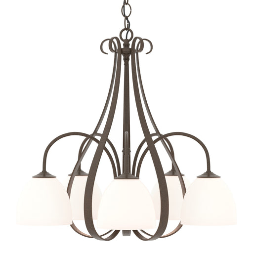 Sweeping Taper 5-Light 24" Chandelier in Bronze