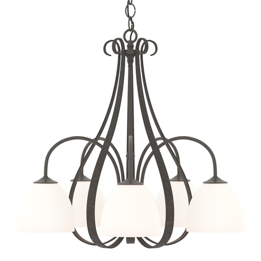 Sweeping Taper 5-Light 24" Chandelier in Dark Smoke