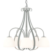 Sweeping Taper 5-Light 24" Chandelier in Vintage Platinum