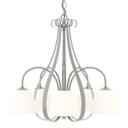 Sweeping Taper 5-Light 24" Chandelier in Sterling