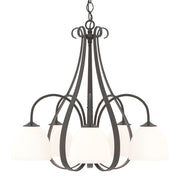 Sweeping Taper 5-Light 24" Chandelier in Oil Rubbed Bronze