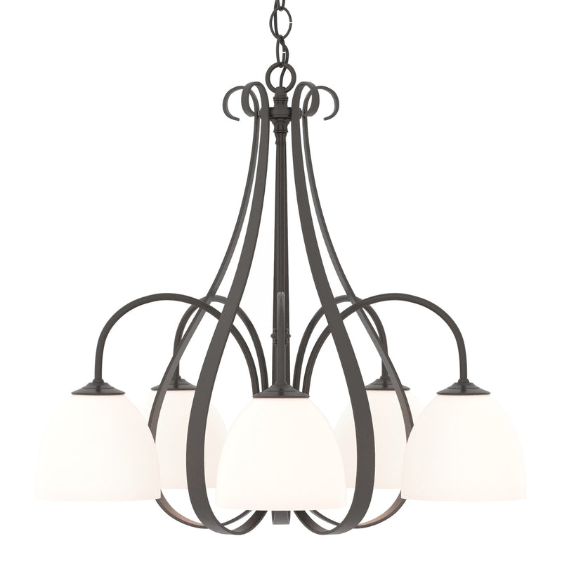 Sweeping Taper 5-Light 24" Chandelier in Oil Rubbed Bronze
