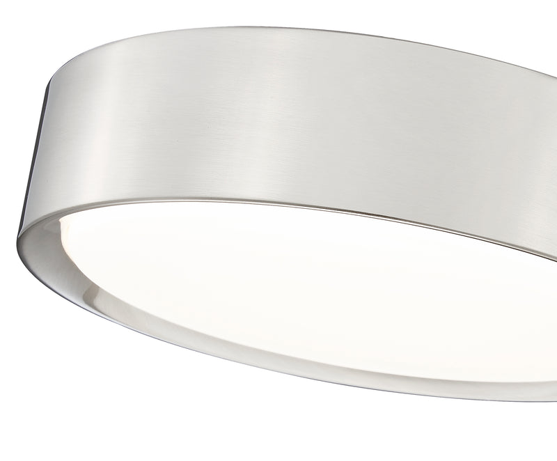 Kawan 1 Light 12" Flush Mount in Brushed Nickel
