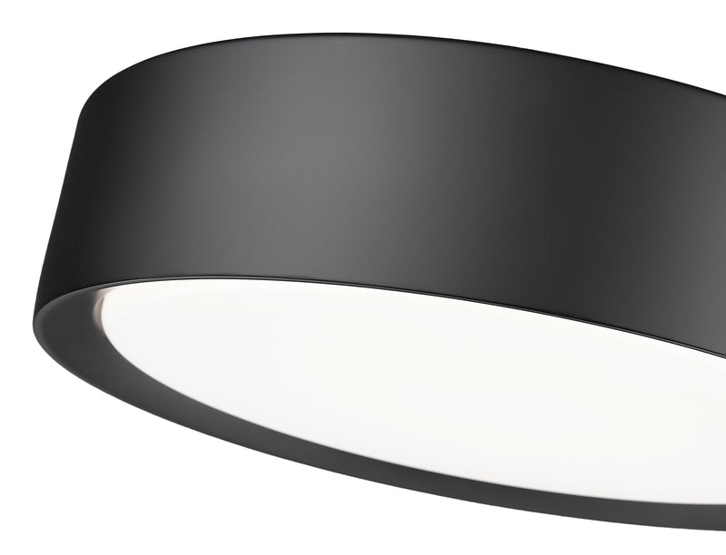 Kawan 1 Light 12" Flush Mount in Matte Black