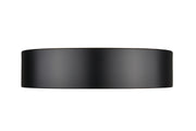 Kawan 1 Light 12" Flush Mount in Matte Black + Modern Gold