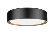 Kawan 1 Light 12" Flush Mount in Matte Black + Modern Gold