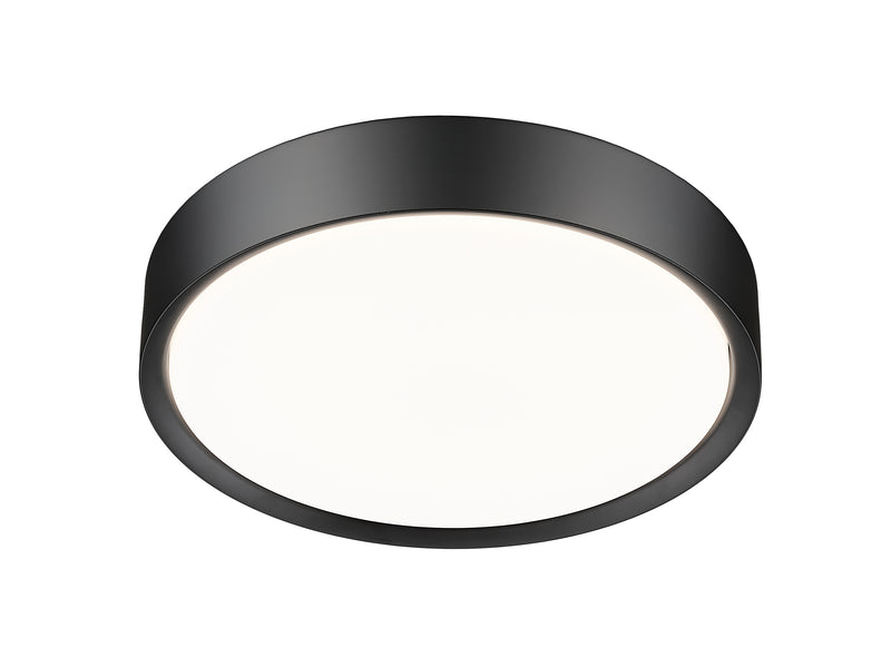 Kawan 1 Light 16" Flush Mount in Matte Black