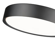 Kawan 1 Light 16" Flush Mount in Matte Black