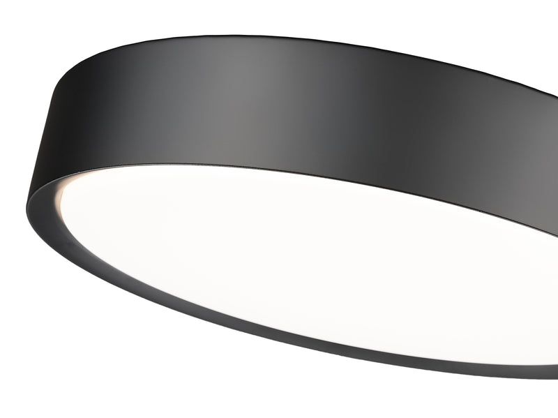 Kawan 1 Light 16" Flush Mount in Matte Black
