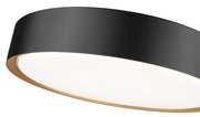 Kawan 1 Light 16" Flush Mount in Matte Black + Modern Gold