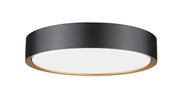 Kawan 1 Light 16" Flush Mount in Matte Black + Modern Gold