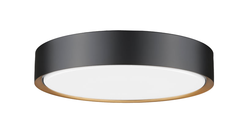 Kawan 1 Light 16" Flush Mount in Matte Black + Modern Gold