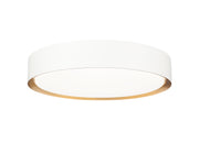 Kawan 1 Light 16" Flush Mount in Matte White + Modern Gold