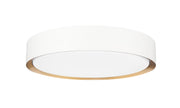 Kawan 1 Light 16" Flush Mount in Matte White + Modern Gold