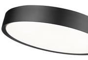 Kawan 1 Light 20" Flush Mount in Matte Black