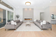 Kawan 1 Light 20" Flush Mount in Modern Gold in a room setting
