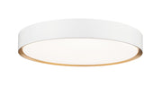 Kawan 1 Light 20" Flush Mount in Matte White + Modern Gold