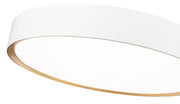 Kawan 1 Light 20" Flush Mount in Matte White + Modern Gold
