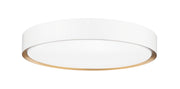 Kawan 1 Light 20" Flush Mount in Matte White + Modern Gold