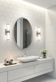 Egon 1 Light 18" Vanity in Chrome in a room setting