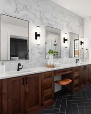 Egon 1 Light 18" Vanity in Matte Black in a room setting