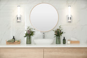 Egon 1 Light 4.75" Wall Sconce in Chrome in a room setting